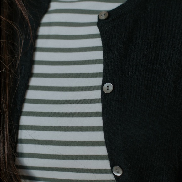 Vintage Black Cashmere Cardigan / French Girl Vibes - Picture 6 of 6
